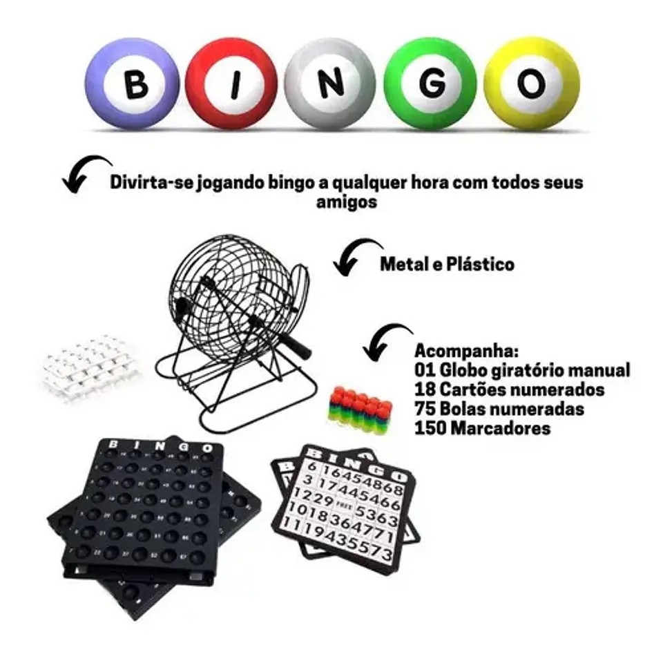 Unika Juego de Bingo Adultos con 75 Bolas y 18 Cartones para Fiestas 3