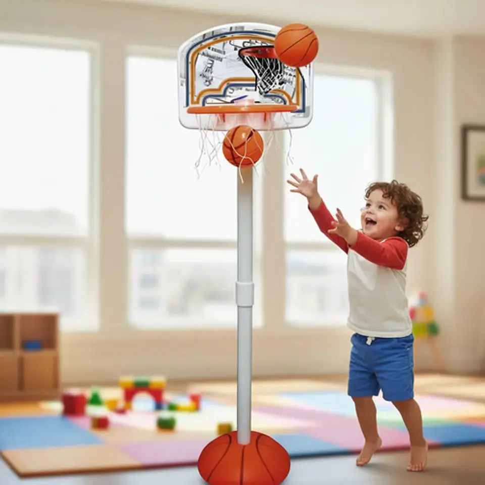 Cancha Baloncesto  Malla  Balón Juego Niños 94cm 4