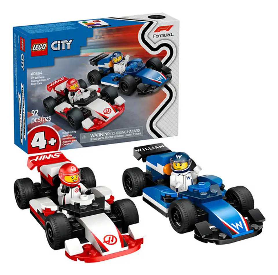 Lego City 60464 Coches De F1 Williams Racing Y Haas F1 92 1