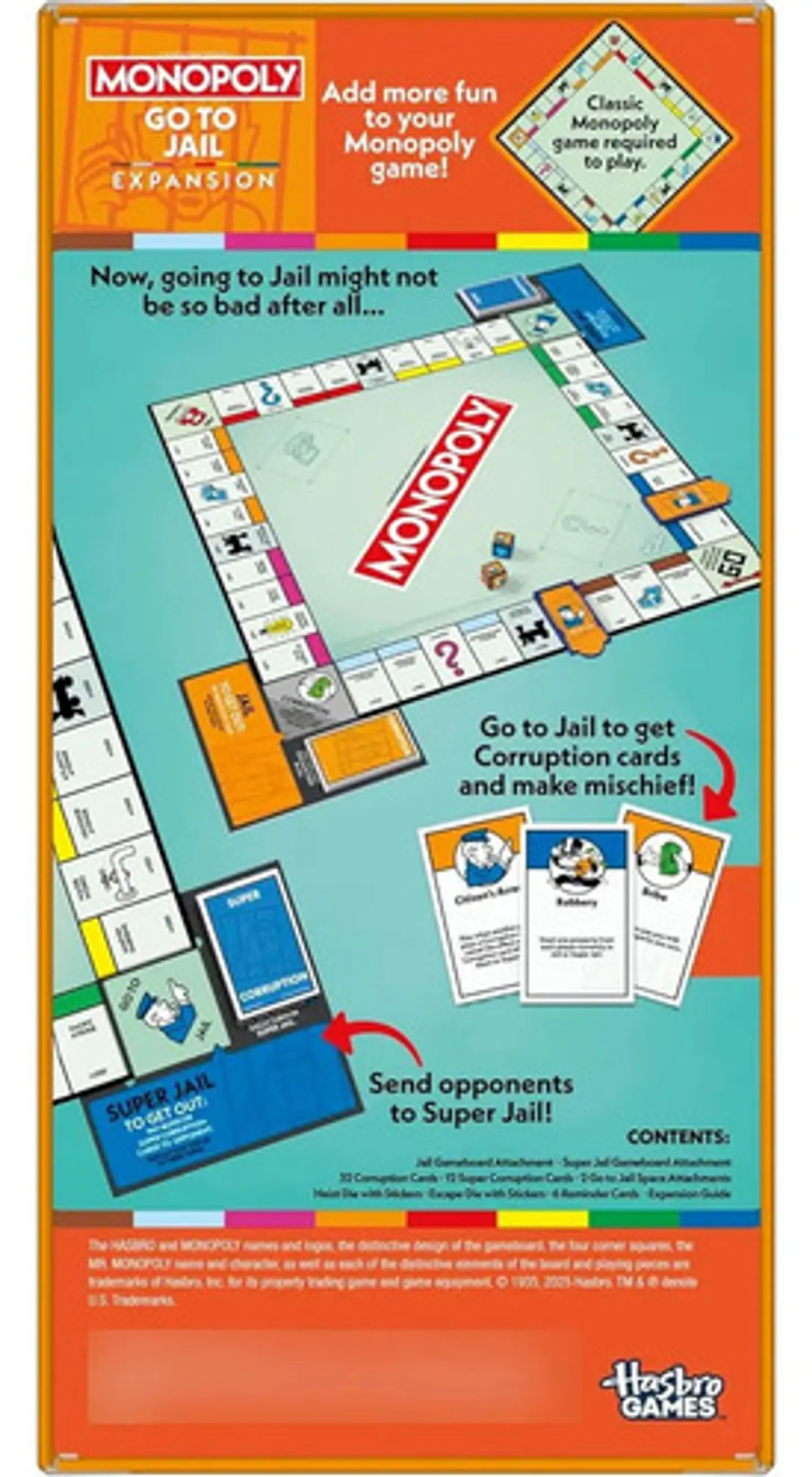 Juego Monopoly G0719 Expansión Ve A La Cárcel Hasbro 3