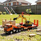 Tractomula Camión Cama Baja De Colección Escala + Excavadora Naranja/amarillo Tractomula/excavadora - Miniatura 6