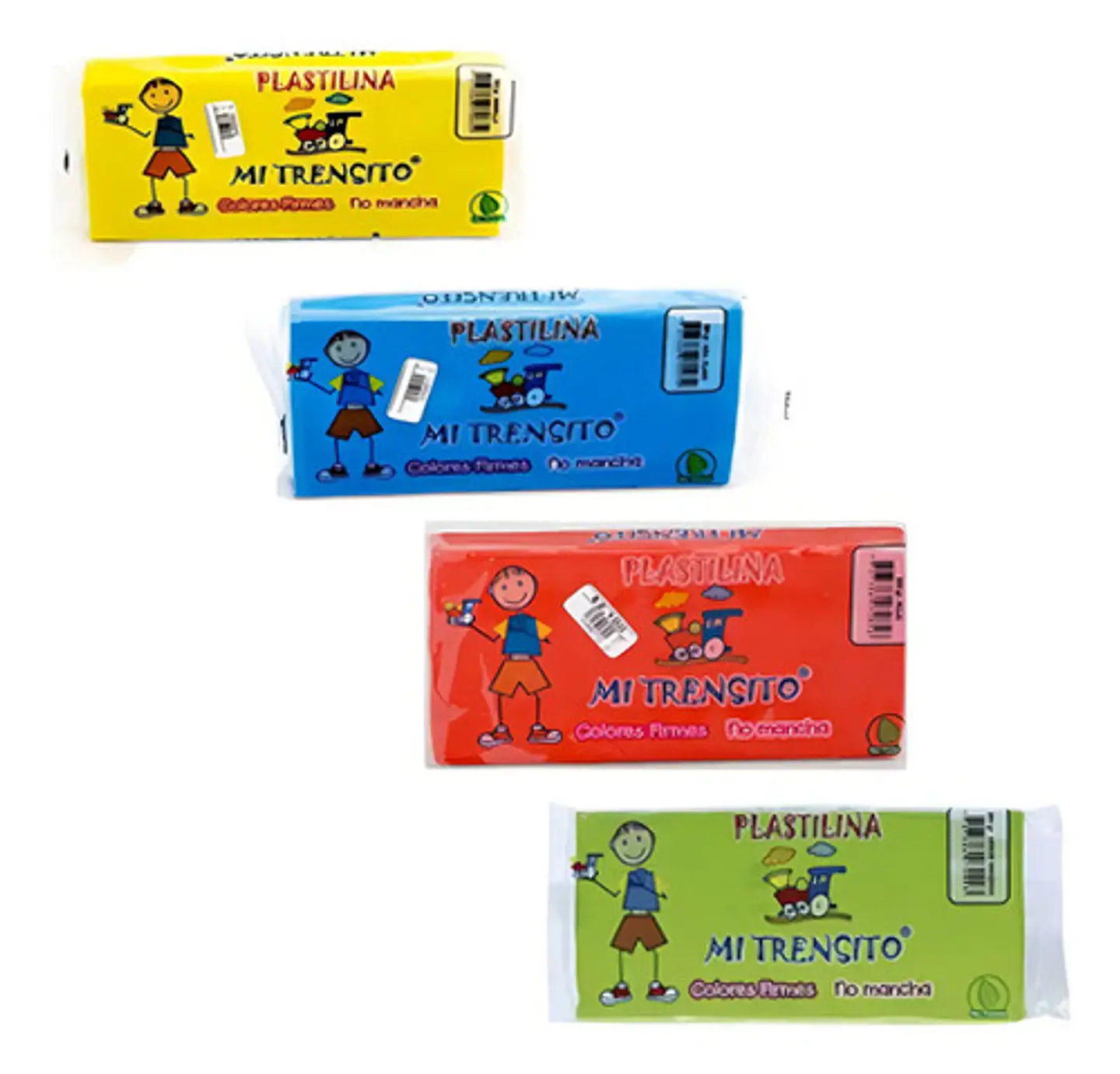 Plastilina Mi Trensito 500g Masa Modelar No Tóxica Colores Café Blanco Azul Gris 2