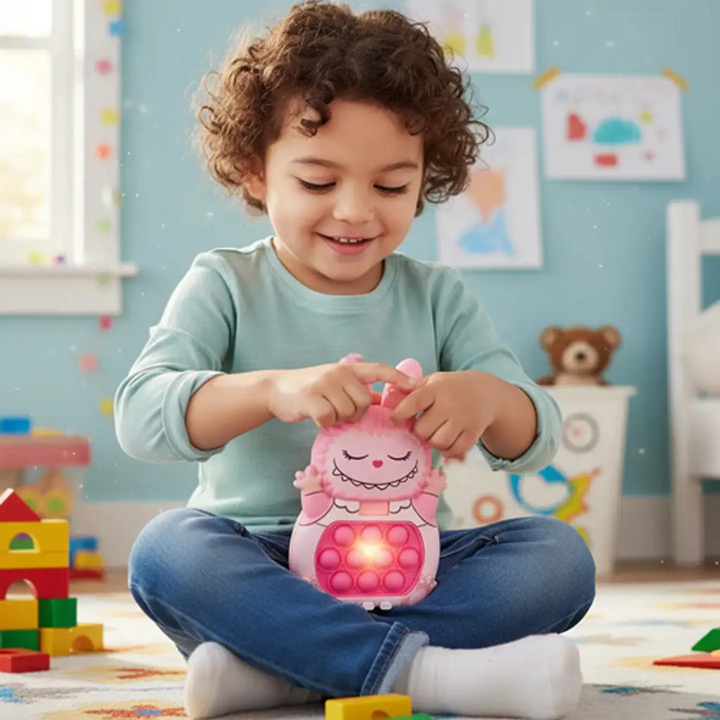 Pop It Electronico Antiestré Destreza Sonidos Juguete Labubu 7