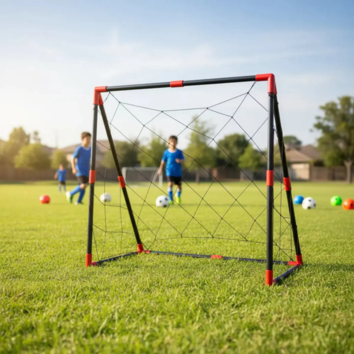 Cancha Fútbol Banquitas 78x86x45cm Malla Balón Mini Micro 8