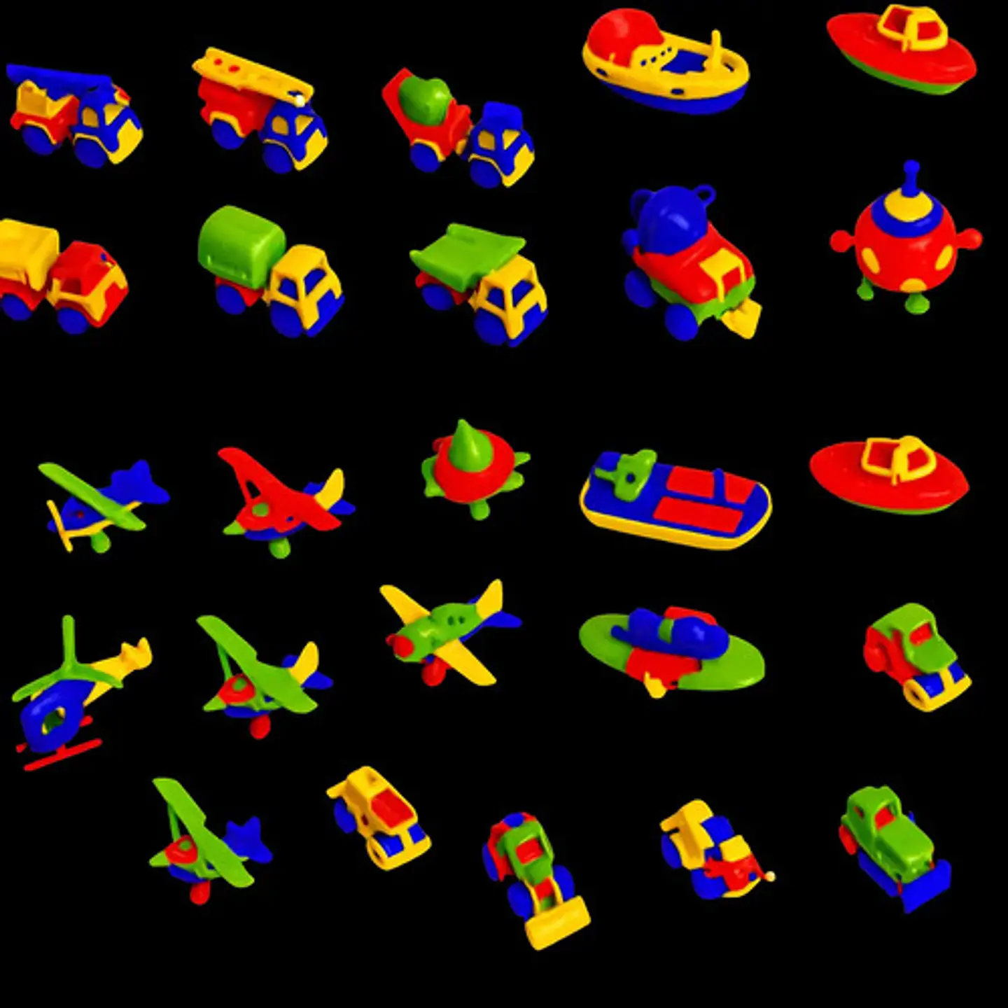 Tarro X 50 Carros Barcos Aviones Rellenar Piñatas Juguetes 3