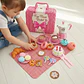 Set Te Canasta Juguete De Picnic Mantel Cocina Comida Niñas - Miniatura 3