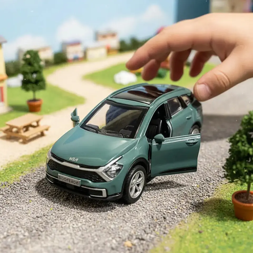 Kia Sorento, Escala 1/46, Metálico 12cms Largo Luces Sonido 8