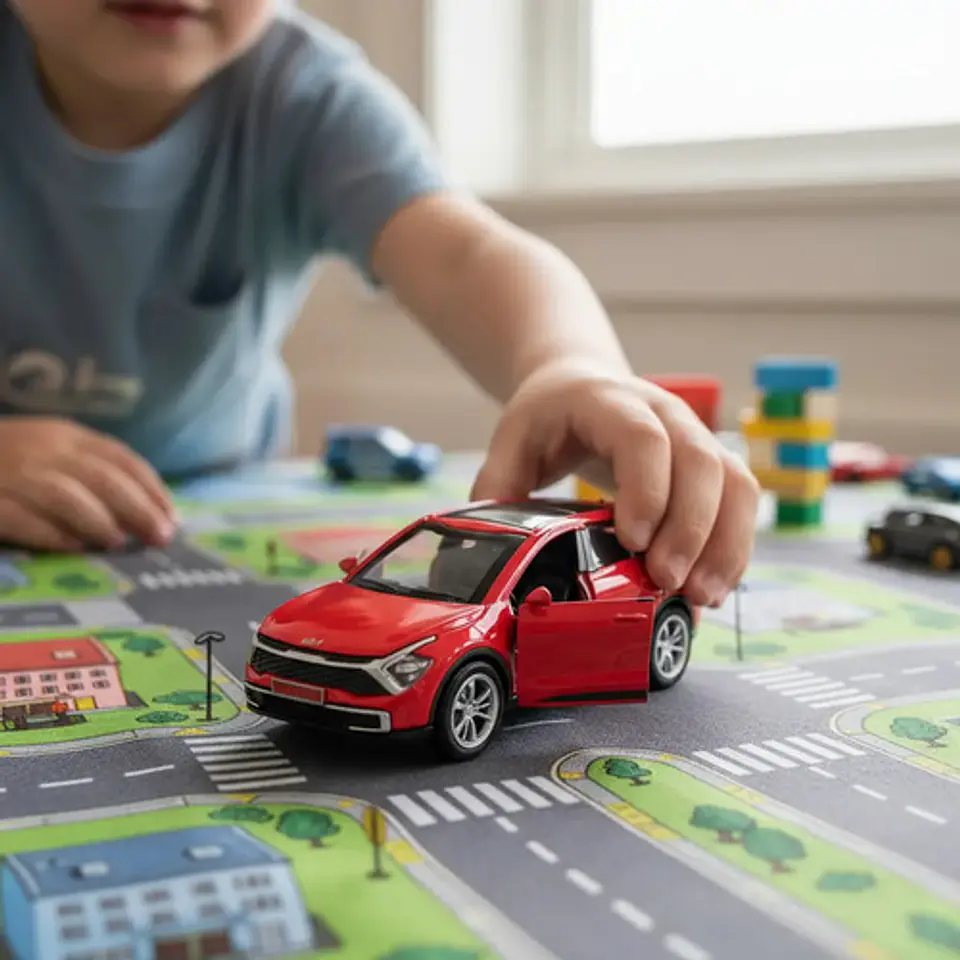 Kia Sorento, Escala 1/46, Metálico 12cms Largo Luces Sonido 15