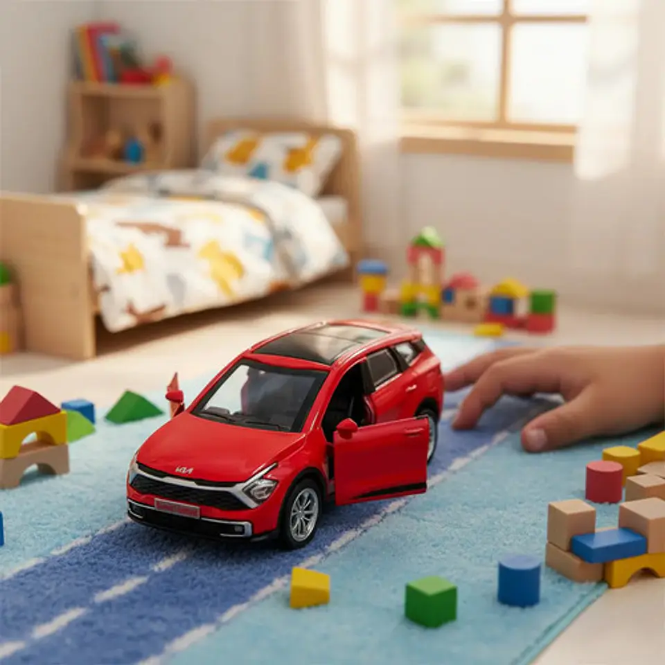 Kia Sorento, Escala 1/46, Metálico 12cms Largo Luces Sonido 17
