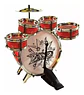 Set Batería Musical 5 Tambores Niños Percusión 28832 Rojo - Miniatura 4