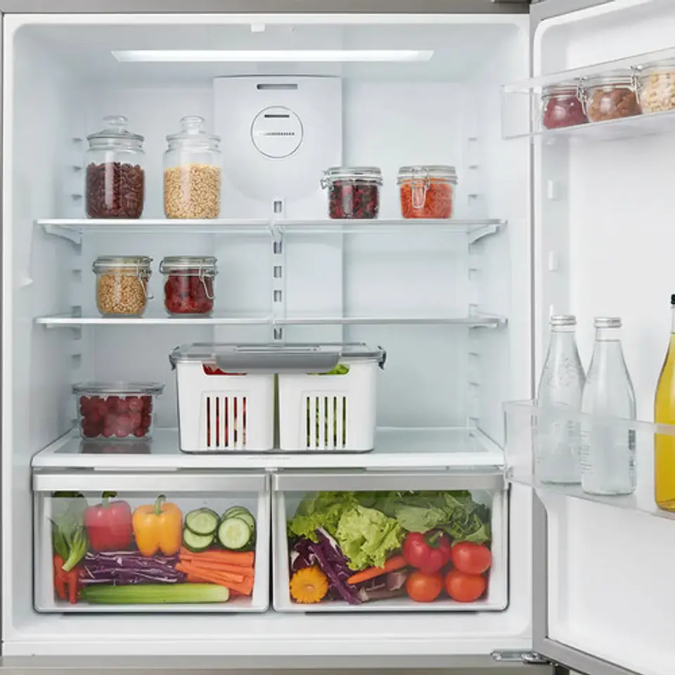 Organizador Para Nevera Cocina Contenedor Tapa 4 Divisiones 7