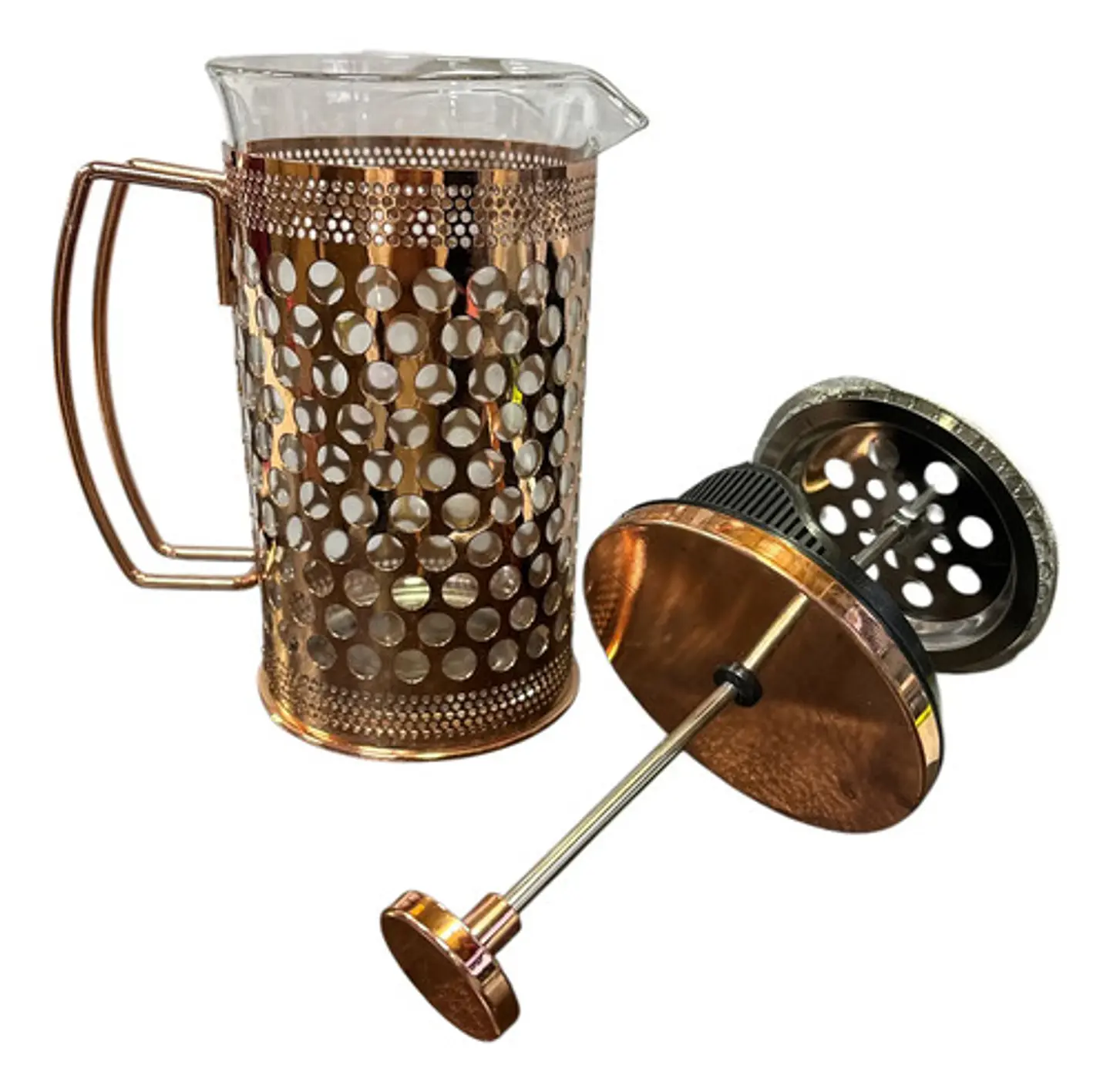 Cafetera Prensa Francesa 600ml En Acero Inoxidable Vidrio 4