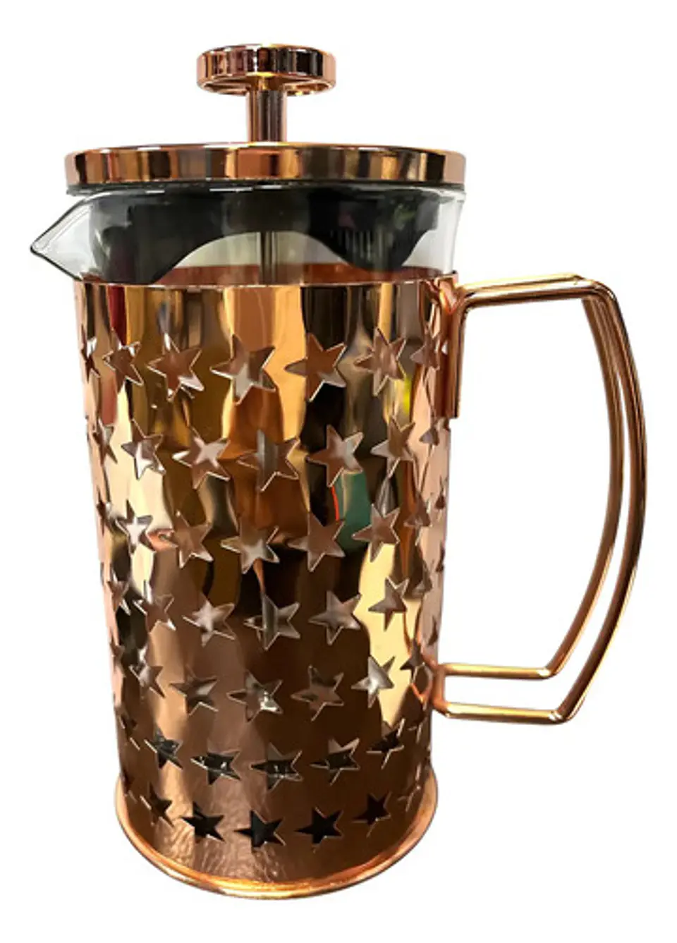 Cafetera Prensa Francesa 600ml En Acero Inoxidable Vidrio 18