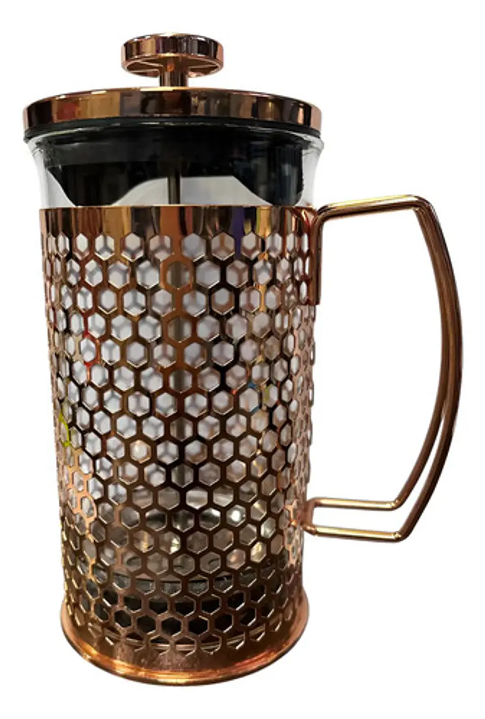 Cafetera Prensa Francesa 600ml En Acero Inoxidable Vidrio 27