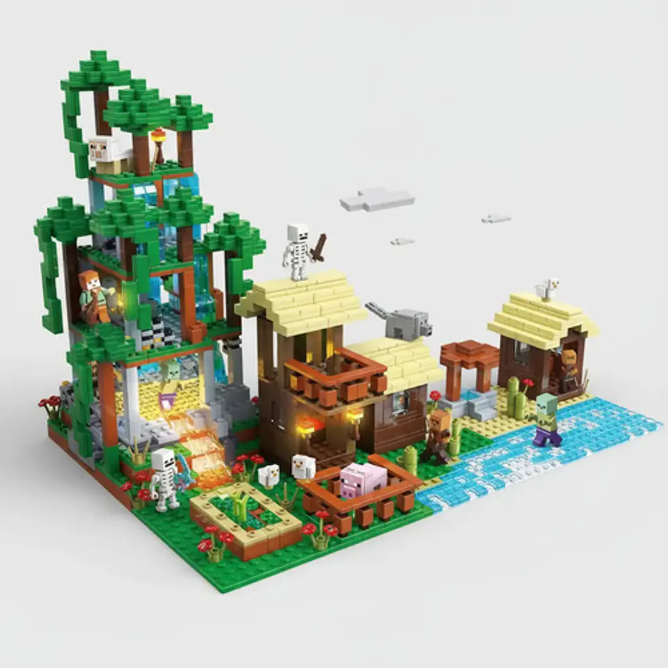 Arma Todos My World Craft Bloques Para Armar Crafteo Grande 1