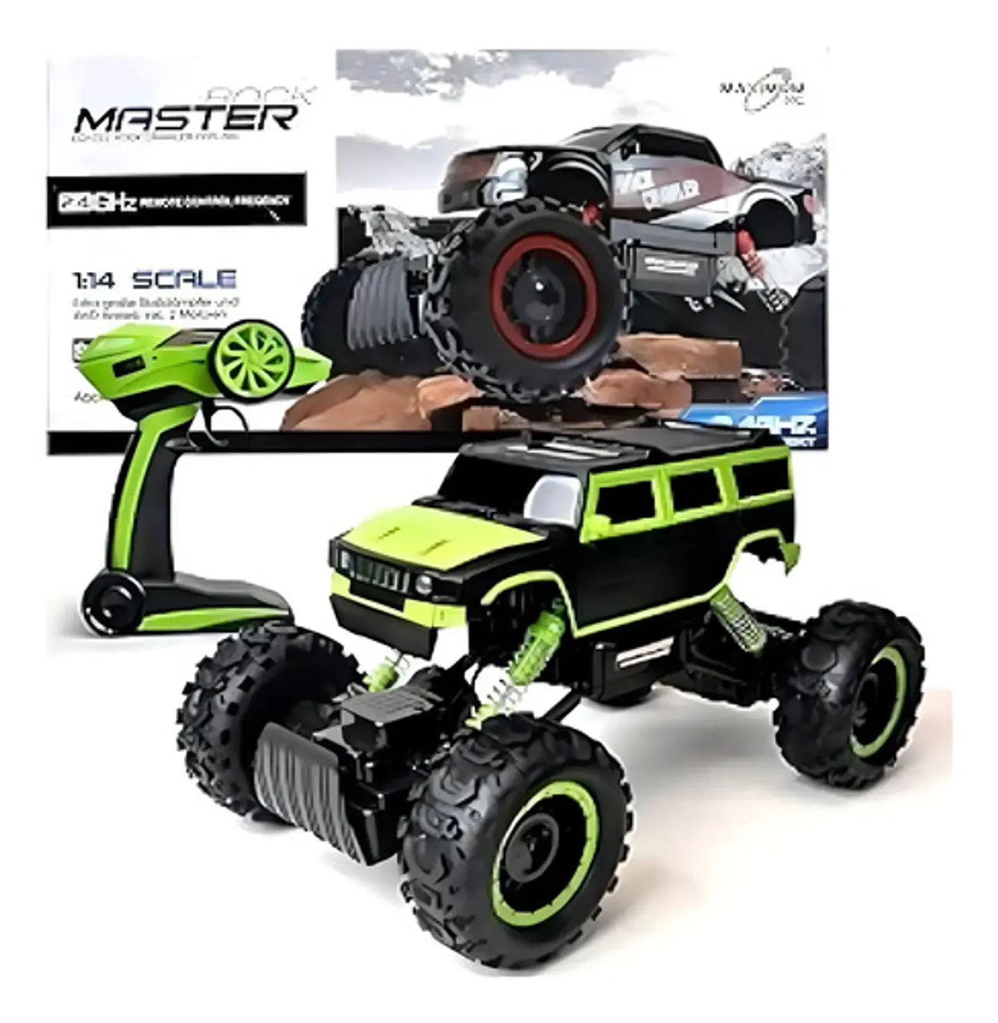 Camión Monstruo Teledirigido Rc De 4 Canales Para Niños,1:14 6