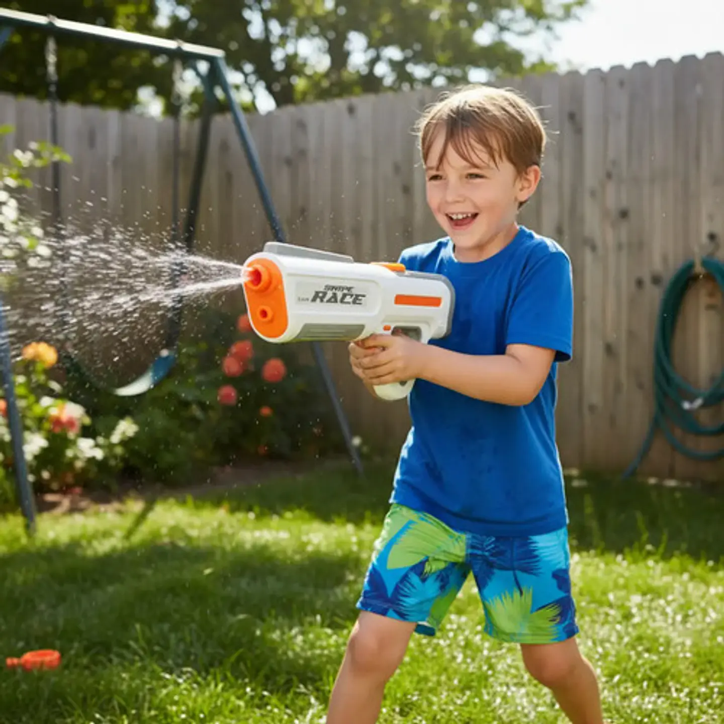 Pistola De Agua Lanzador Electrico De Bateria Recargable Luz 1
