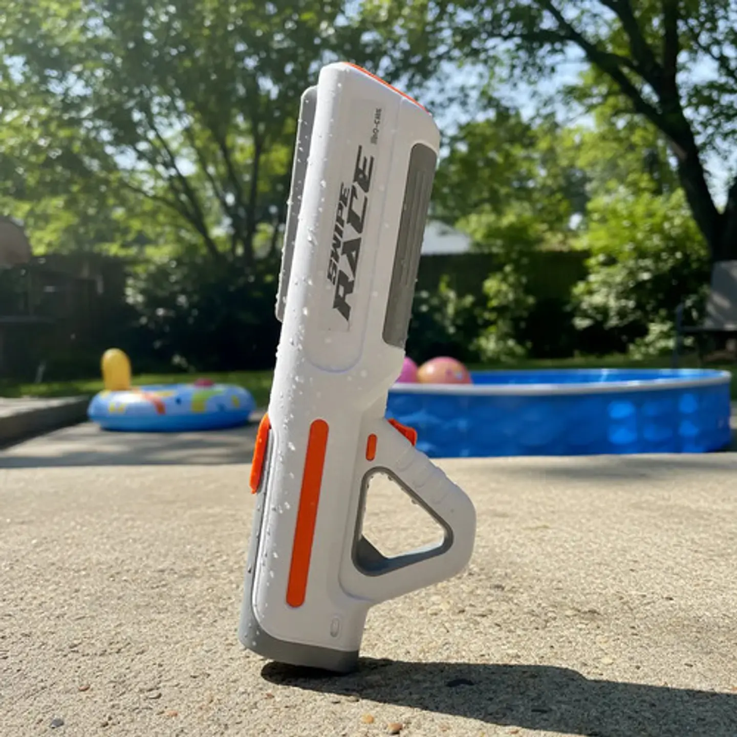Pistola De Agua Lanzador Electrico De Bateria Recargable Luz 4