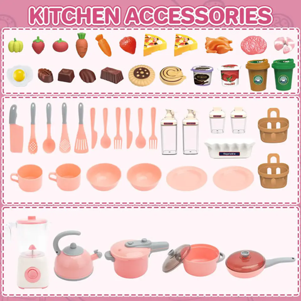 Cocina Inteligente 97cm Infantil Vapor Agua Electrodoméstico Verde Lima 5