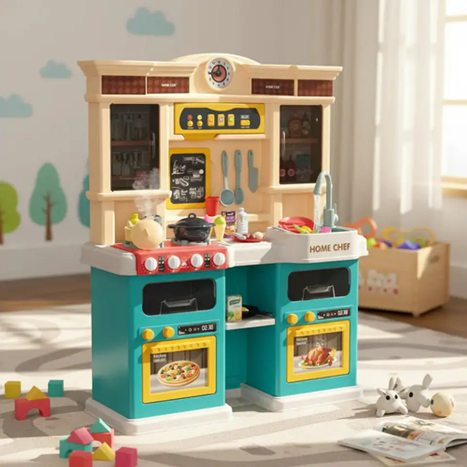 Cocina Infantil Con Agua, Luz, Sonido, Vapor 85 Accesorios 2
