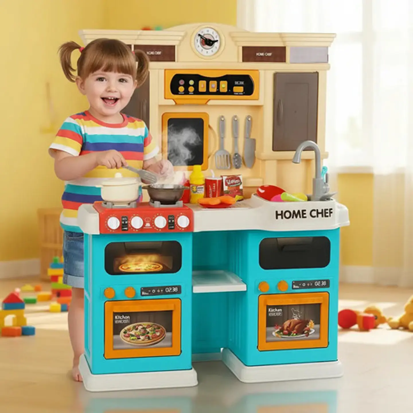 Cocina Infantil Con Agua, Luz, Sonido, Vapor 85 Accesorios 4