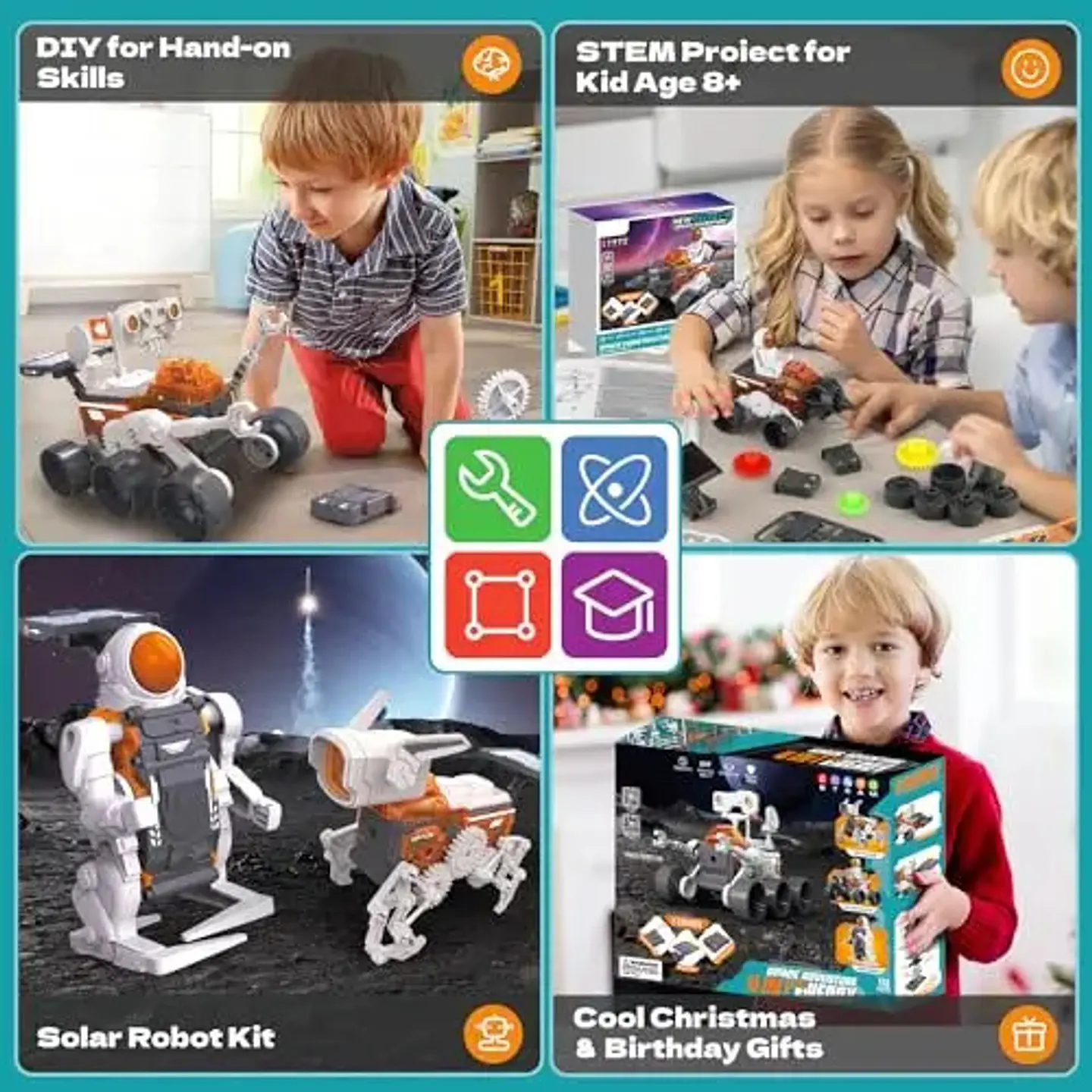 Robot Juguete Educativo Kit Solar 4 En 1 Robotica Stem Armat 8