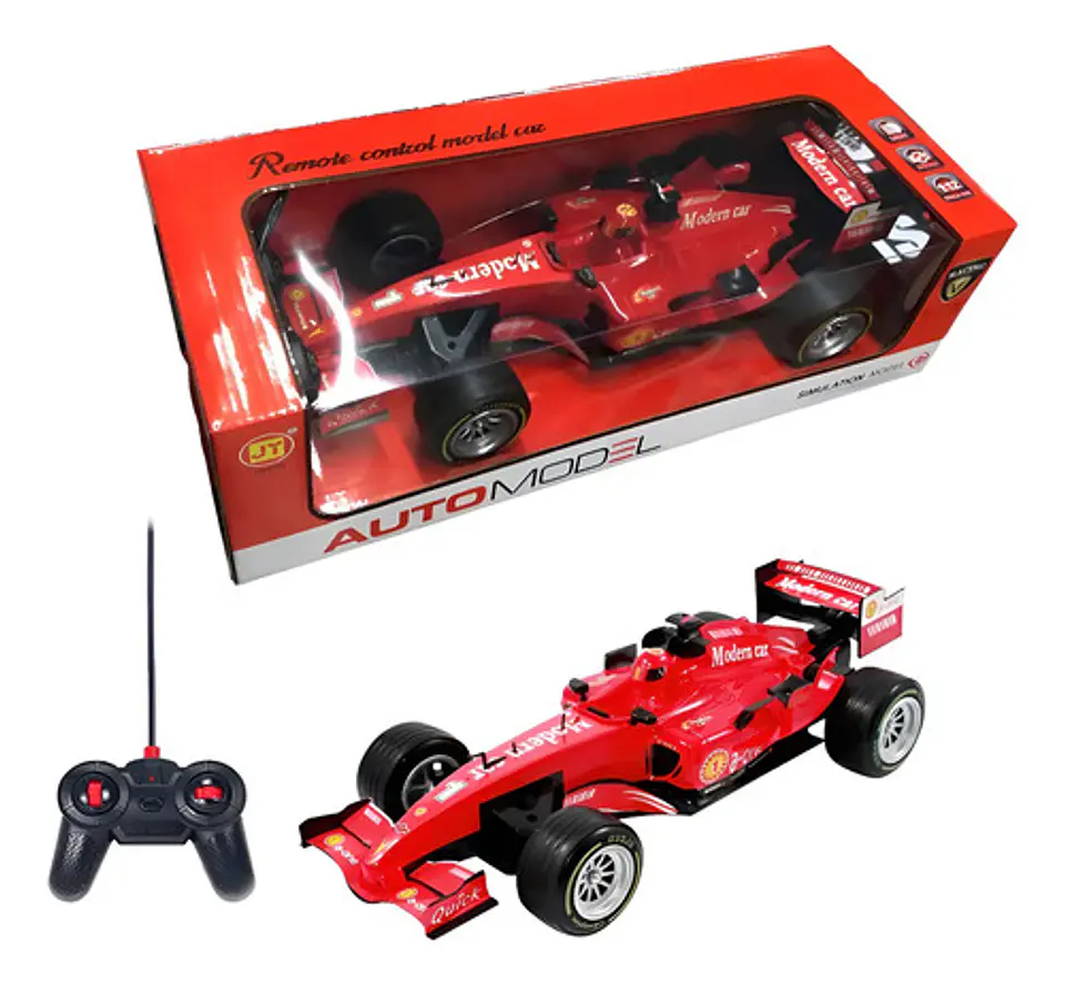 Carro Formula 1 Control Con Luz Trasera Bateria Recargable Rojo Carro Fórmula 1 1