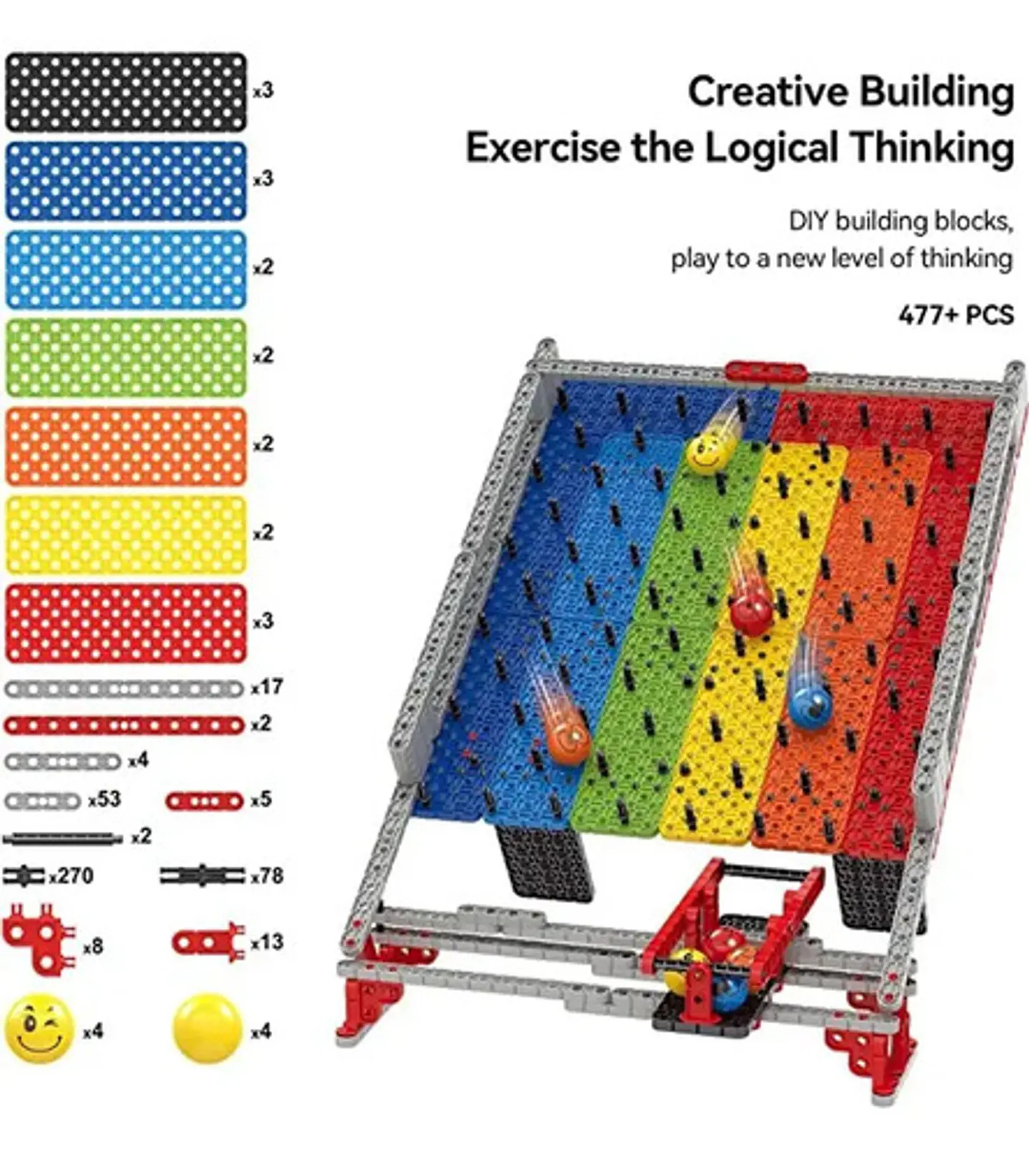 Pista Canicas Juego Habilidad Equilibrio Piquis Bloque Armar 8