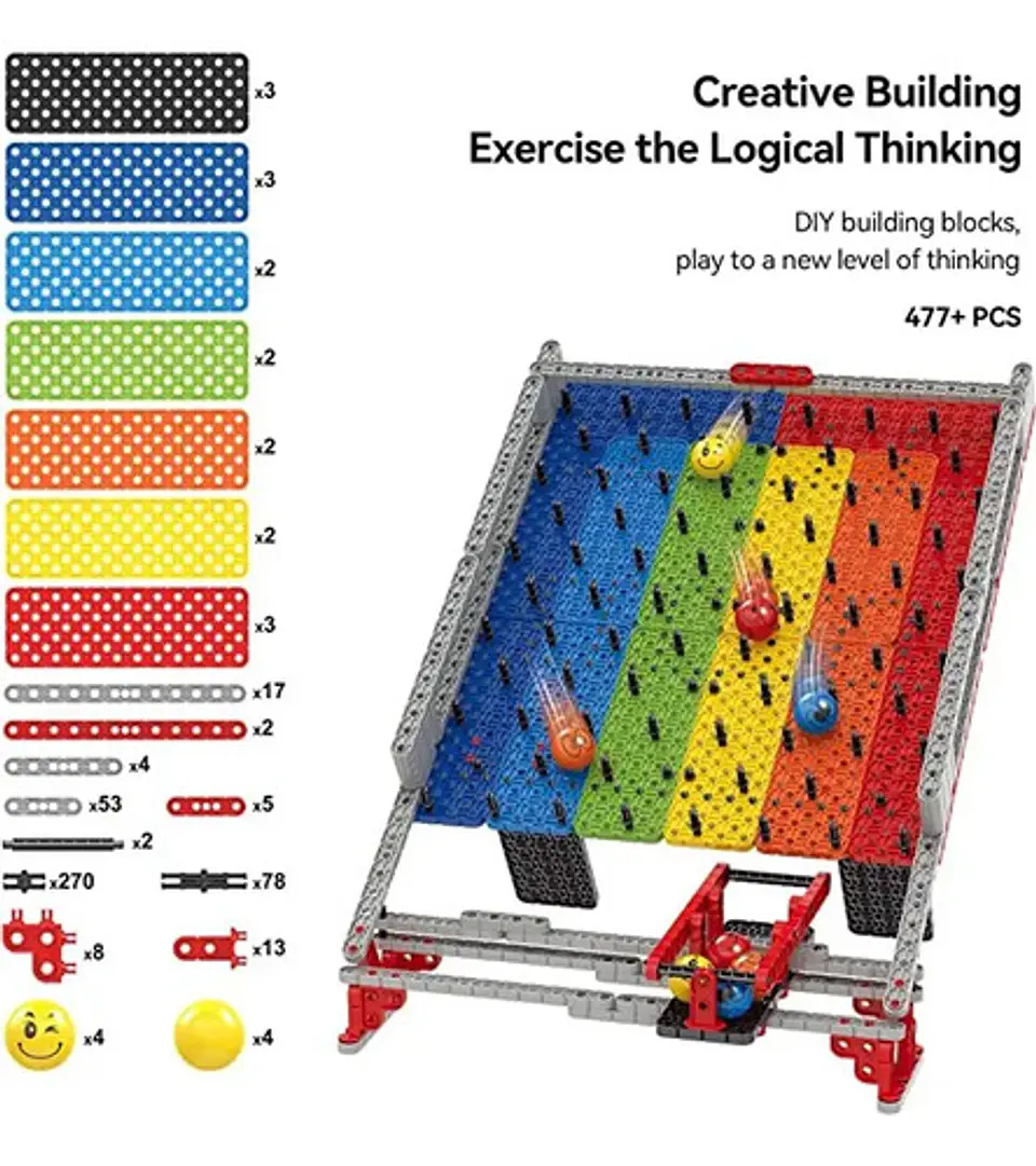 Pista Canicas Juego Habilidad Equilibrio Piquis Bloque Armar 8