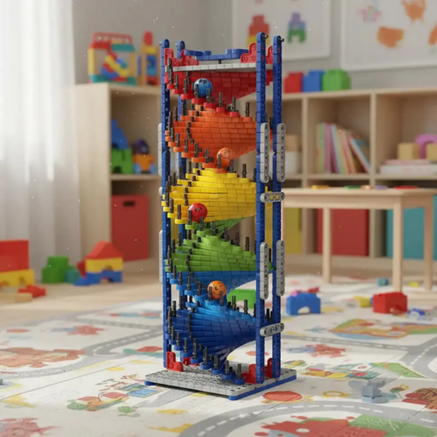 Pista Canicas Juego Habilidad Equilibrio Piquis Bloque Armar 9