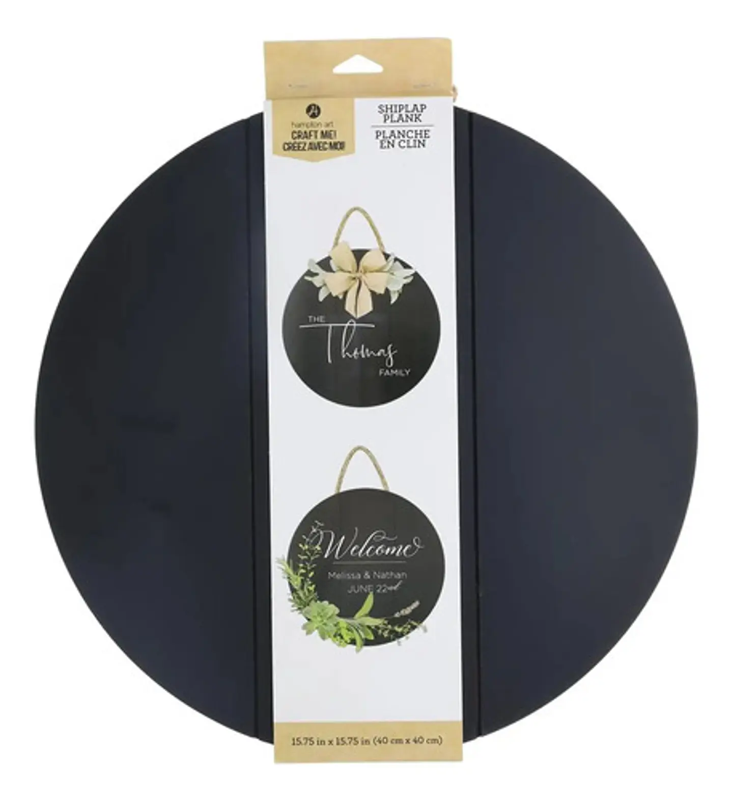 Tabla De Madera Para Personalizar Redondo Decoración Hogar 1