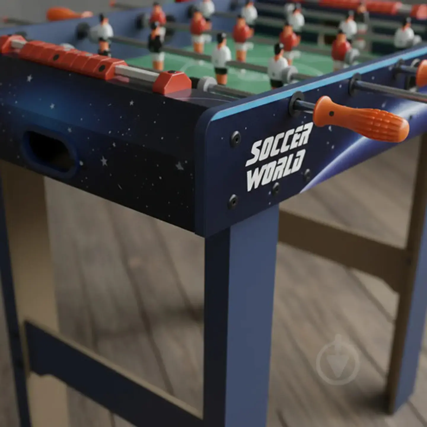 Futbolín Madera Infantil Xj 78cm Altura 81x43cm Azul Estampado 9