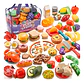 Set Alimentos, Juguete Con Velcro Para Cocina Niños 89 Pcs - Miniatura 1