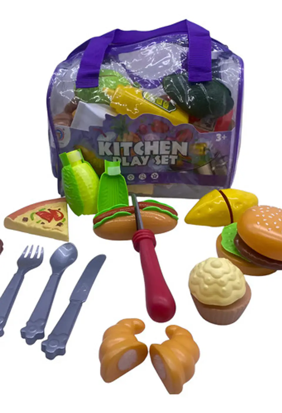 Set Alimentos, Juguete Con Velcro Para Cocina Niños 89 Pcs 2