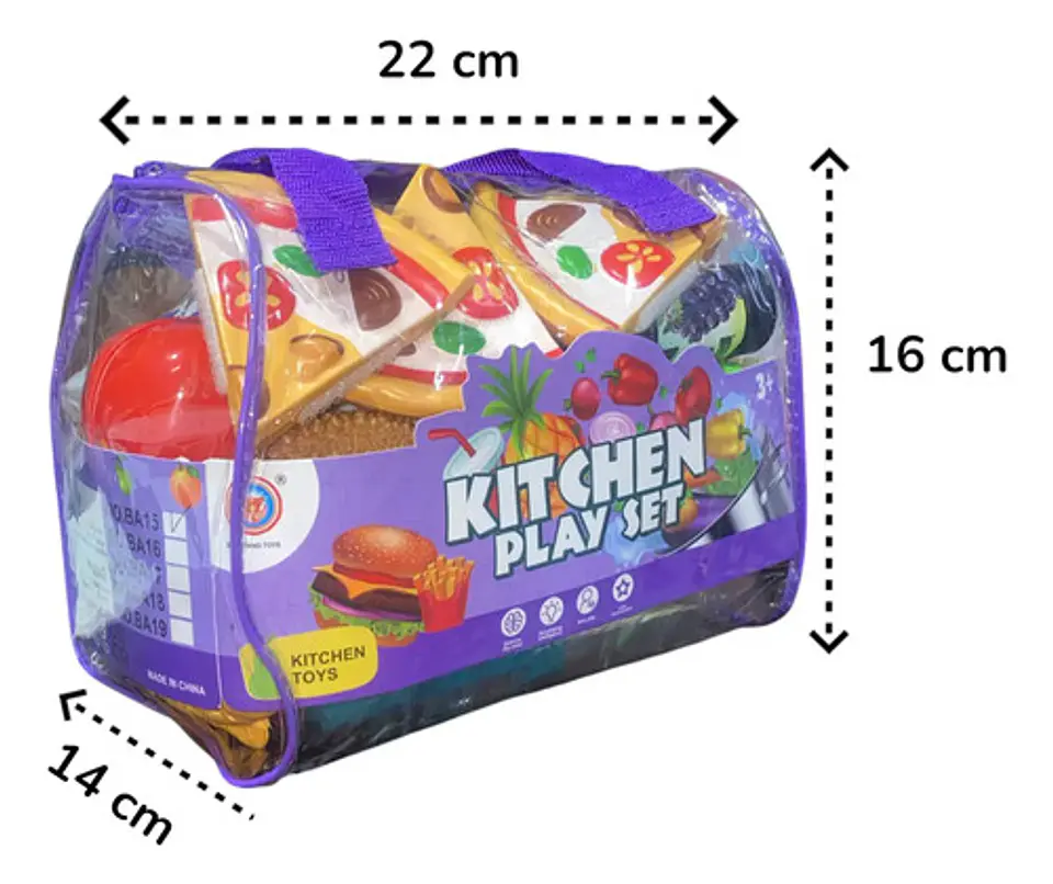 Set Alimentos, Juguete Con Velcro Para Cocina Niños 89 Pcs 3