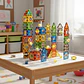 Juego De Construccion Magnetico Niños Steam Con Canicas 142 No - Miniatura 1