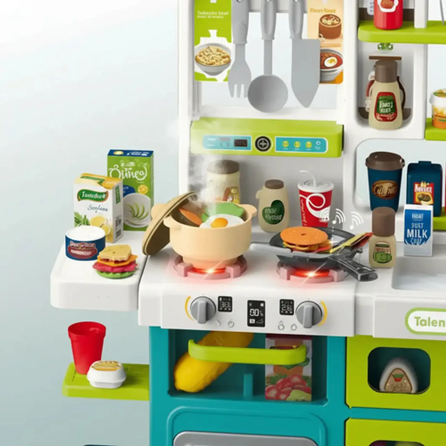 Cocina Infantil Con Agua Luz Sonido Vapor 104 Accesorios 3