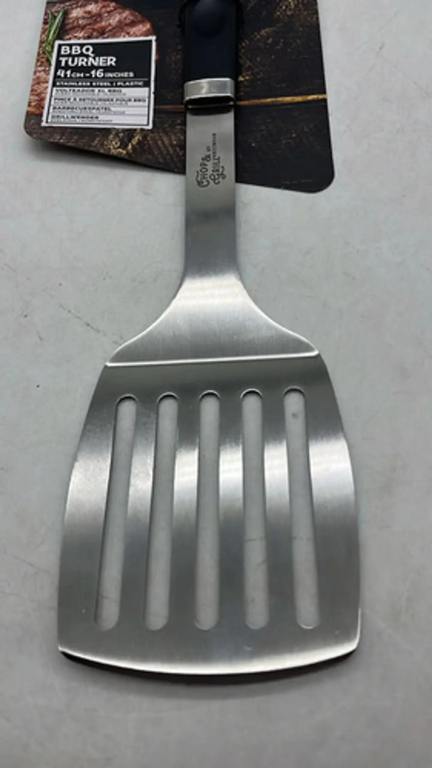 Espátula De Metal Con Mango Plastico Cocina Bbq Hamburguesas 3