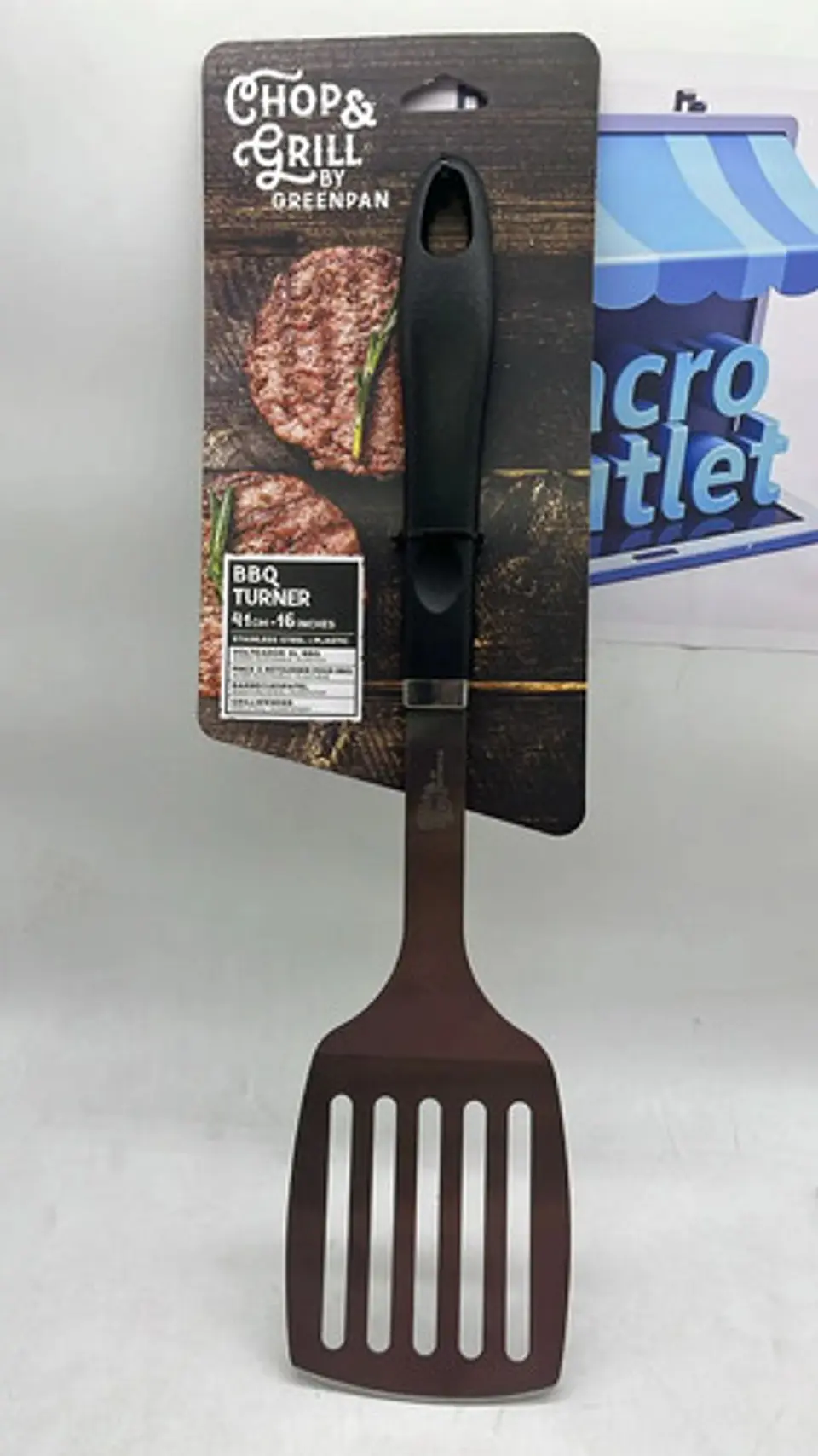 Espátula De Metal Con Mango Plastico Cocina Bbq Hamburguesas 5