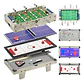 Futbolín 4 En 1 Xj Modelo Xj6603 Billar Ping Pong Hockey Niños Multicolor Gris - Miniatura 1