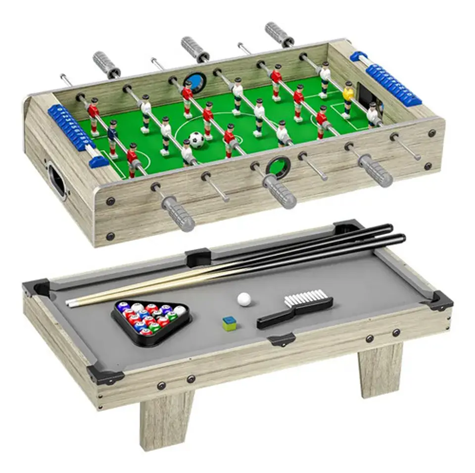 Futbolín 4 En 1 Xj Modelo Xj6603 Billar Ping Pong Hockey Niños Multicolor Gris 4