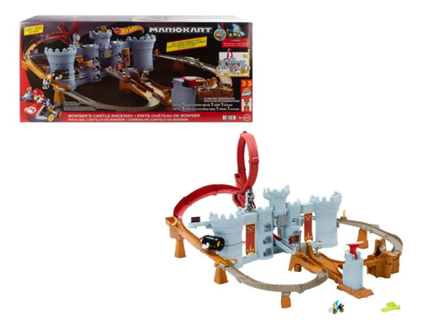 Pista De Juguete Castillo Bowser Mario Kart Multicolorido Hot Wheels Castillo De Bowser 1
