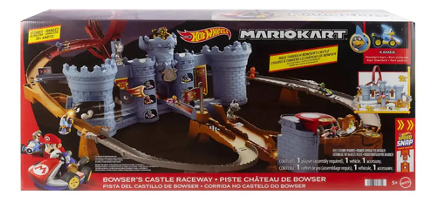 Pista De Juguete Castillo Bowser Mario Kart Multicolorido Hot Wheels Castillo De Bowser 2
