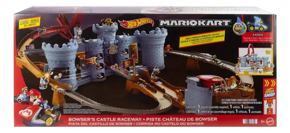 Pista De Juguete Castillo Bowser Mario Kart Multicolorido Hot Wheels Castillo De Bowser 2