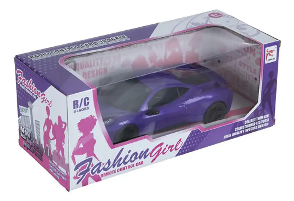 Carro Deportivo Carreras 30cm  R/c Control Remoto Niñas 1
