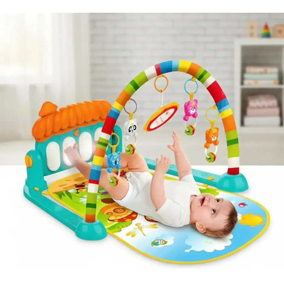 Gym Piano Infantil Bebe Niños Sonajeros Gimnasio  1