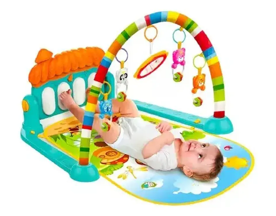 Gym Piano Infantil Bebe Niños Sonajeros Gimnasio  4