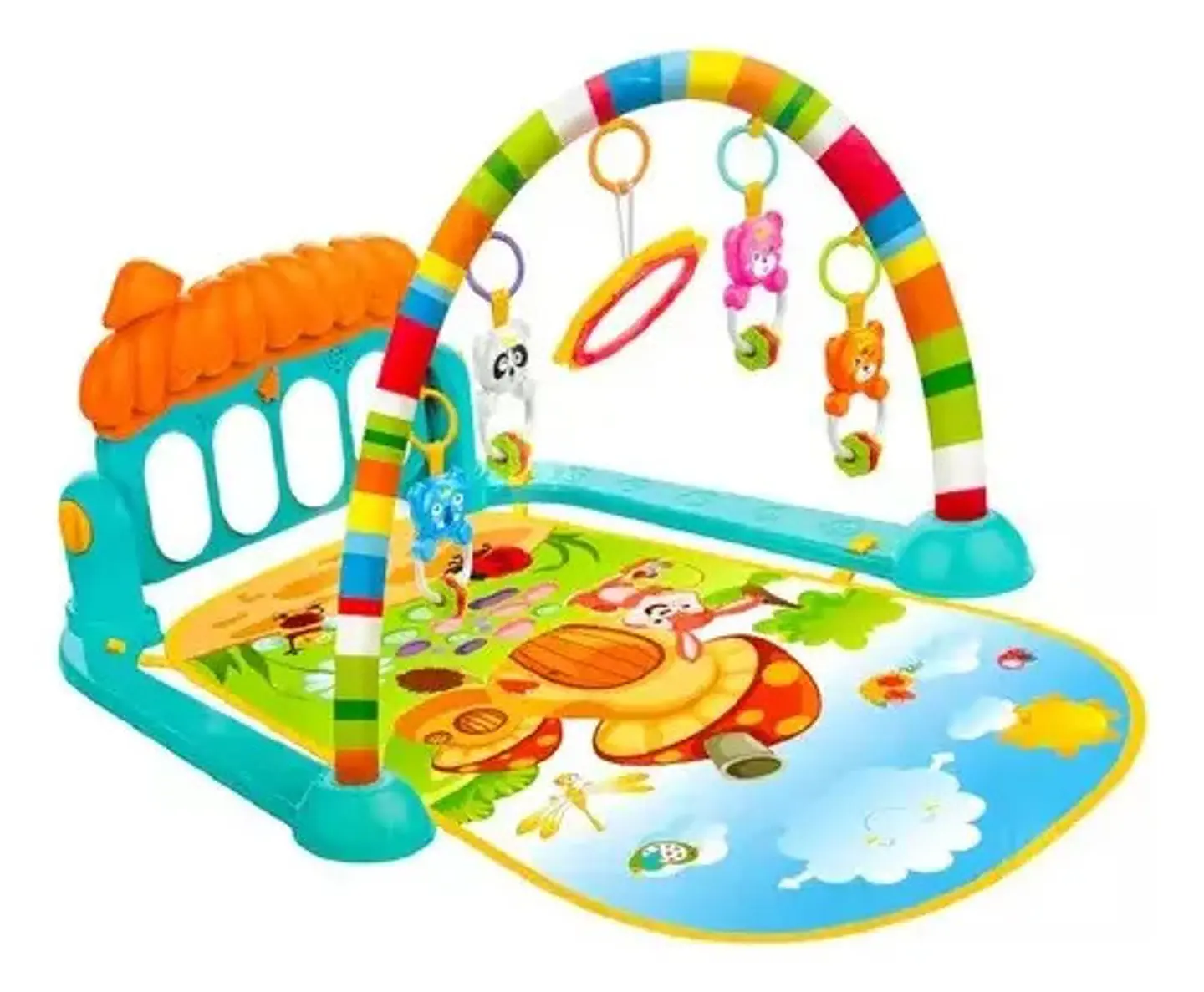 Gym Piano Infantil Bebe Niños Sonajeros Gimnasio  6