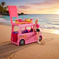 Mini Camper Tipo Barbie Travel Set Rosa Canoa Luces Sonidos Rosa Chicle - Miniatura 4