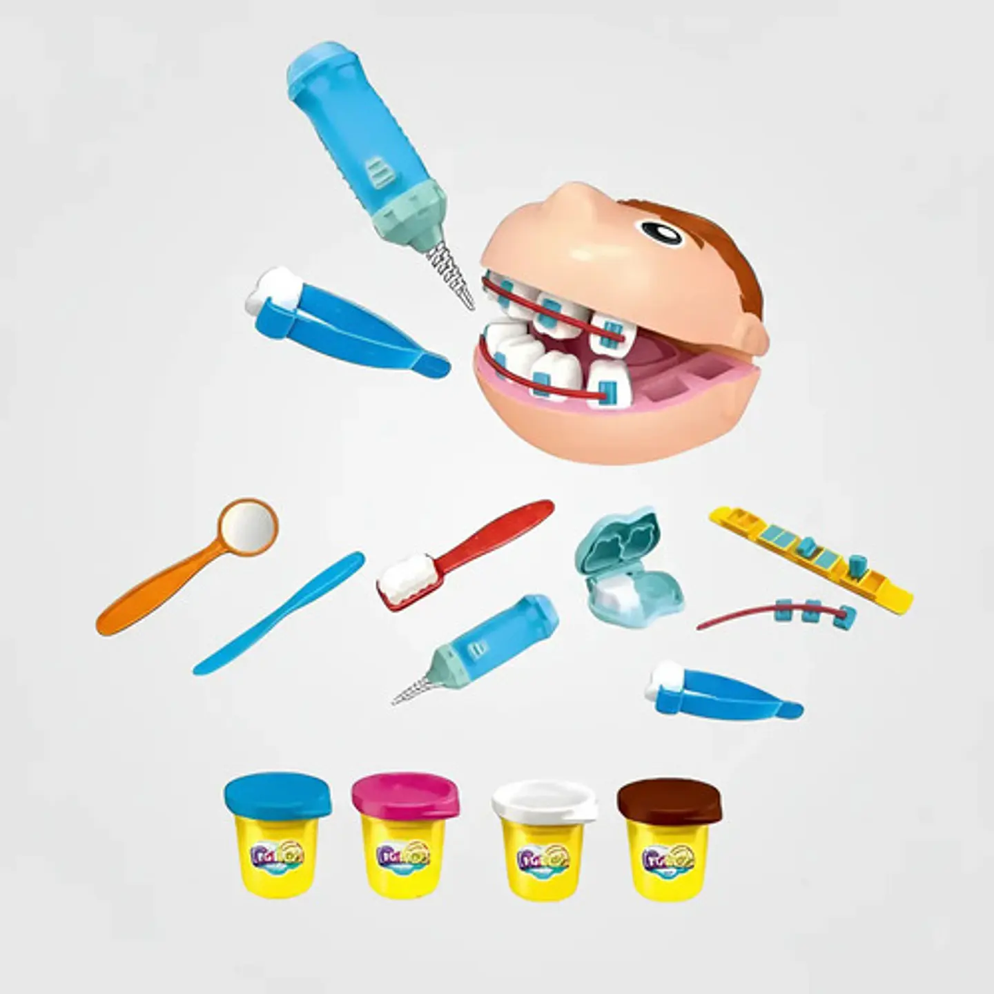 Dentista Plastilina Juego Odontologo Masas Juguete Moldes 1
